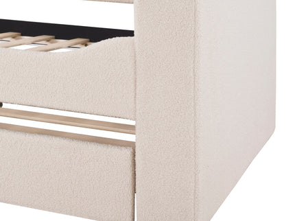Upholstered Daybed With Storage Armrests, Trundle And Latest Integrated tooth Audio System