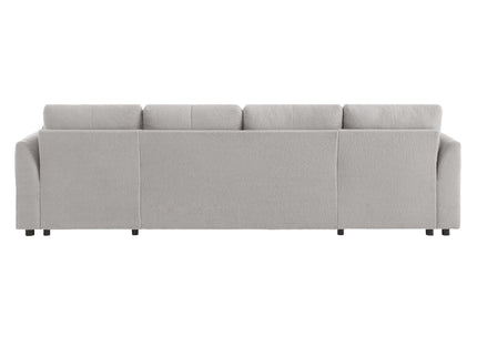 U-Shaped Sectional Sofa Bed With Storage And USB Ports
