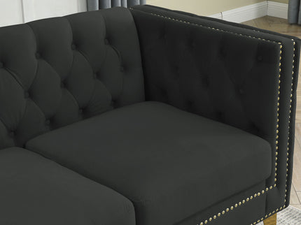 Modern Sofa With Button Tufting, Upholstered Couch For Living Room