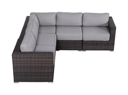 Luxurious Wicker Patio Sectional With Weather Resistant Sunbrella Cushions