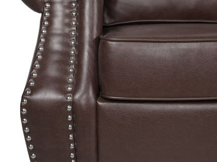 Contemporary 3 Seater Sofa With Nailhead Trim