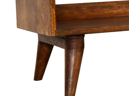 Solid Wood Bench With Upholstered Sea