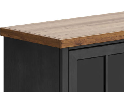 Fireplace TV Stand Console For TVs Up To 85" - Black / Whiskey