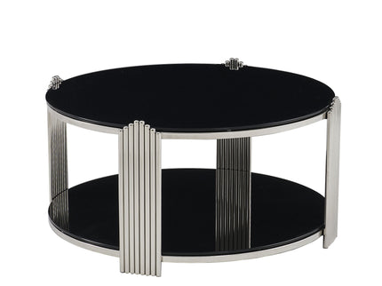 Round Table With Double Layer Storage