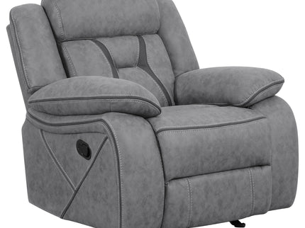 Endra - Upholstered Glider Recliner Chair With Smooth Gliding Motion - Gray
