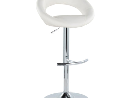 Posh - Contemporary Adjustable Barstool With Swivel With Rounded T Footrest (Set of 2)