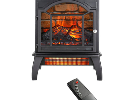 3D Flame Electric Infrared Quartz Fireplace Stove With Remote Control