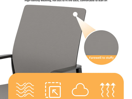 Minimalist Office Chair & Soft Backrest