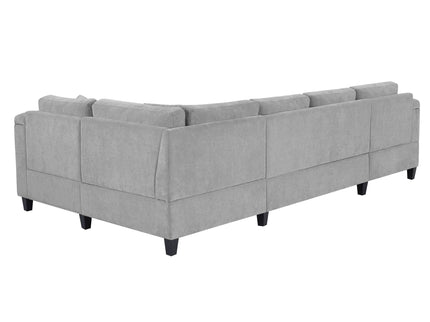 U Shaped Sectional Sofa, Corner Living Room Couch With Built In Cup Holders, Storage, USB Ports
