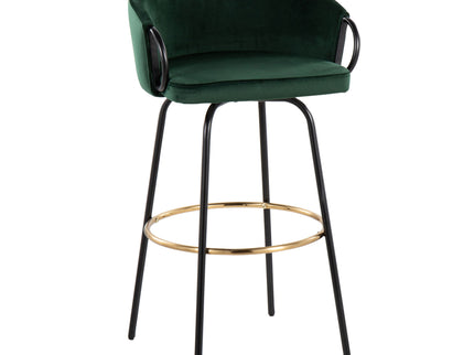 Claire - Contemporary / Glam Barstool With Footrest (Set of 2)