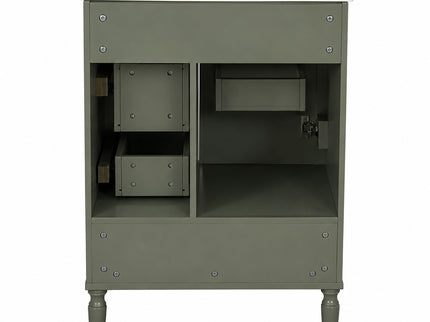 Modern Bathroom Vanity With Sink, Soft Close Doors, 3 Drawers