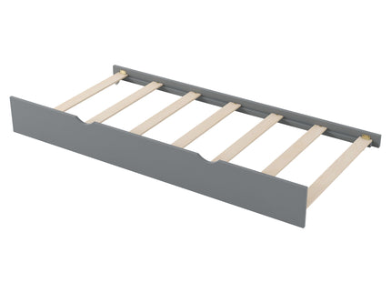 Platform Bed With Trundle, Shelves, And Storage Headboard