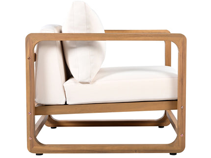 Outdoor Lounge Chair With Oversized Cushion Set For Patio