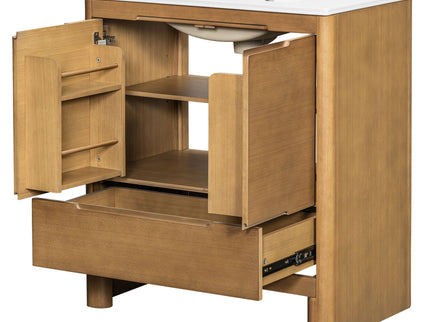 Softened Modern Bathroom Vanity With Sink