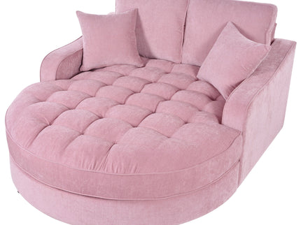 Modern Chaise Lounge Upholstered Sofa Couch With Tufted Seat And Detachable Pillows For Living Room