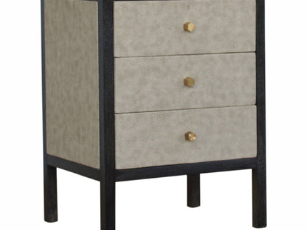 Nightstand, 3 Drawer - Black
