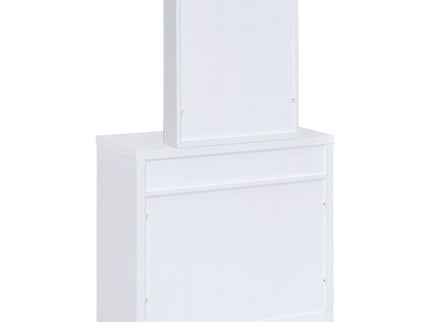 Walsh - Makeup Vanity Table With Mirror And Stool - White