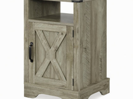 Farmhouse Nightstand, Charging Station & Storage
