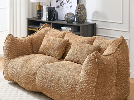Comfortable Dual Beanbag Chair With High Resilience Foam Core For 2 People