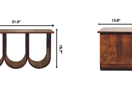 Triple Open Style Coffee Table - Beige / Brown