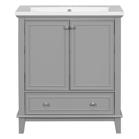 Modern Bathroom Vanity With Sink Combo, Multi Functional Cabinet With Doors And Drawer