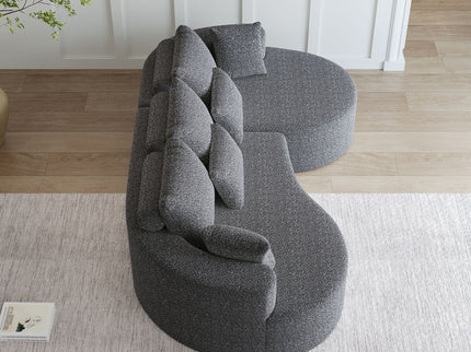 Curved Oversized Sectional Sofa With Extra Deep Seat