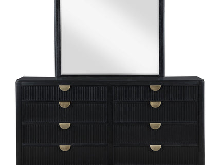 Ennis - 8 Drawer Dresser With Mirror - Black