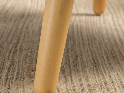 Modern Arm Chair With Tufted Back And Wooden Legs