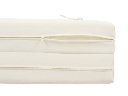 Acacia Wood Lounge Chaise Set With Headrest And Water Resistant Cushions - Beige