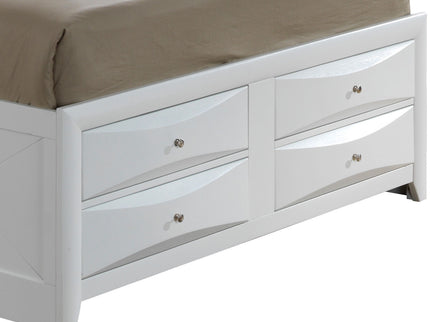 Modern Design Storage Bed With Bookcase Headboard