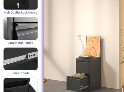 Steel Drawer Vertical File Cabinet With Lock For A4 Legal / Letter Size