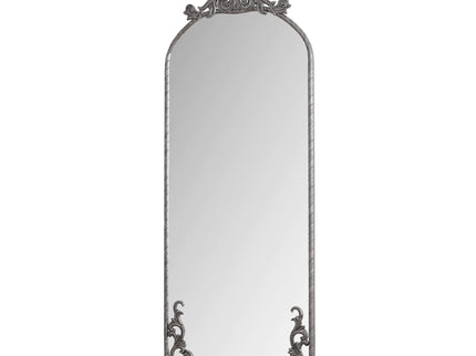 Full Body Arched Mirror With Vintage Carved Applique