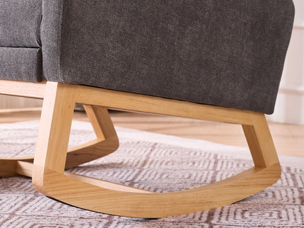 Accent Rocking Chair With Footrest, High Back