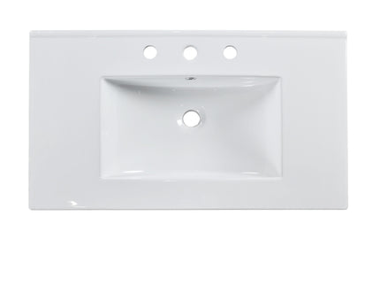 Retro Bathroom Vanity With Sink, Storage Cabinet, Freestanding With 2 Drawers & Soft-Closing Doors