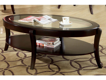 Contemporary Table With Open Lower Shelf