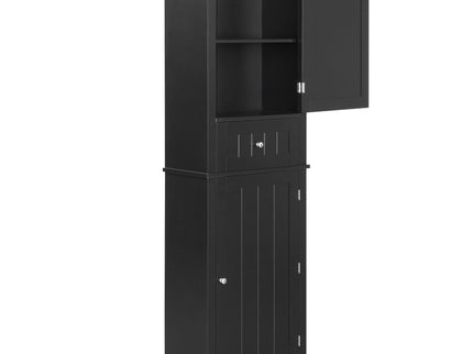 Tall Freestanding Bathroom Storage Cabinet With Drawer And Adjustable Shelf