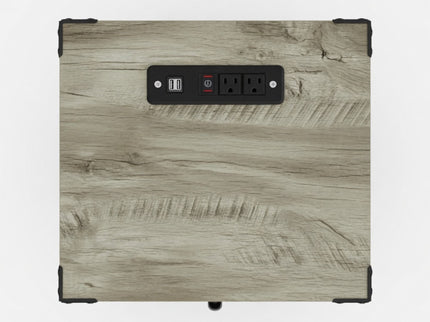 Farmhouse Nightstand, Charging Station & Storage
