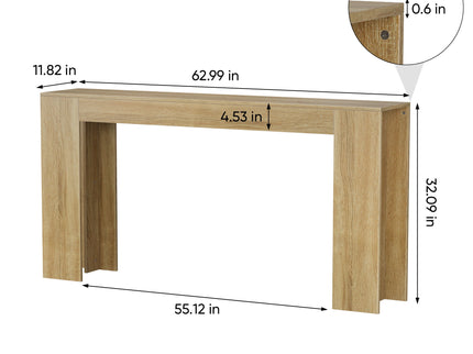 Farmhouse Style Extra Long Walnut Console Table