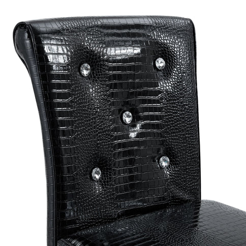 Bar Chairs With Crystal Clasp Design (Set of 2)