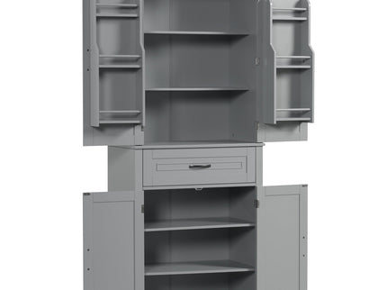 Bathroom Storage Cabinet With Doors And Drawer, Adjustable Shelf