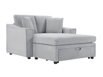 Modern Chaise Sofa With Hidden Storage For Living Room