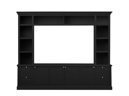 All-In-One TV Stand With Bookcase For TVs Up To 70"