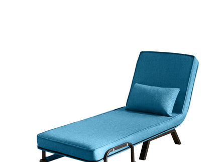 Convertible 5 In 1 Folding Chair Bed With Adjustable Backrest & Pillow