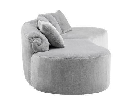 Modern Curved Sofa With Pillows