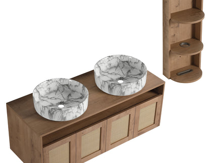Bathroom Vanity & Art Sink And Storage Rack, Float Mounting Design