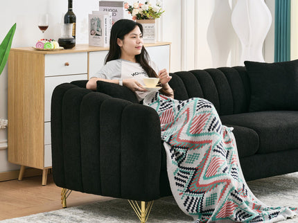 Tufted Oversized Sofa For Living Spaces
