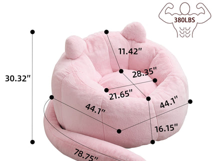 Cat Shaped Bean Bag Sofa With Long Tail