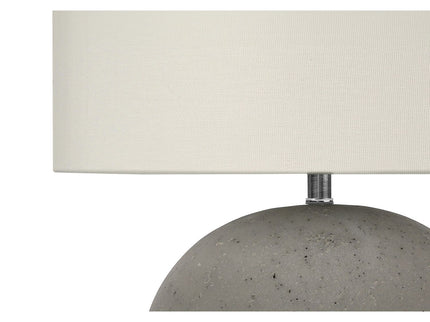 Lighting, Table Lamp, Concrete, Contemporary - Gray / Cream