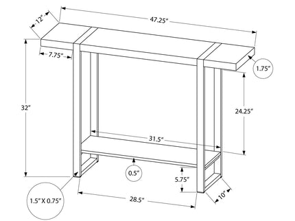Accent Console Table For Entryway, Design Style