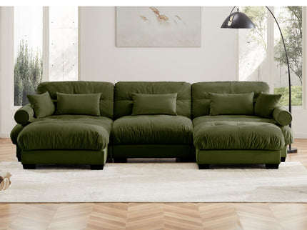 Super Comfort Oversized Modular Sectional Sofa With Movable Ottoman